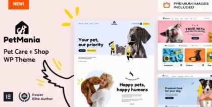 PetMania Pet Care Shop 4.1 GPL Theme