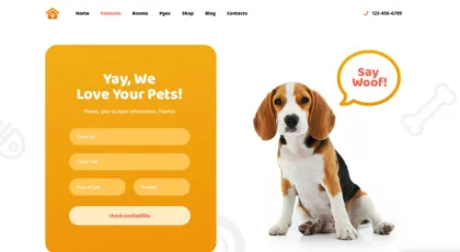 Petotel – Pet Sitting Website Template for Pet Care Business 1.3.3 GPL Theme