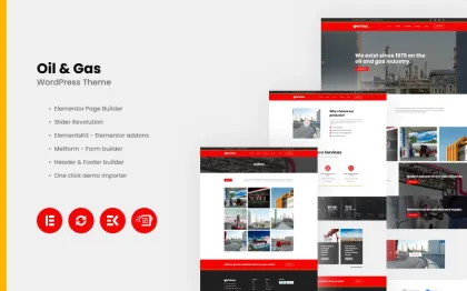Petroil Oil Gas WordPress Theme 1.0.0 GPL Theme