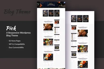 Pick Blogging Theme 2.0 GPL Theme