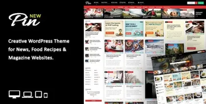 Pin = Pinterest Style / Personal Masonry Blog / Front-end Submission 5.2 GPL Theme
