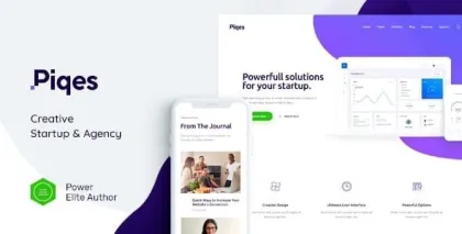 Piqes | Creative Startup Agency WordPress Theme 1.0.8 GPL Theme