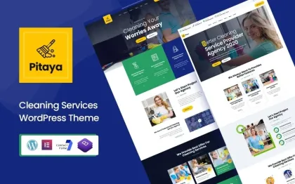 Pitaya Cleaning Services WordPress Theme 1.0.0 GPL Theme