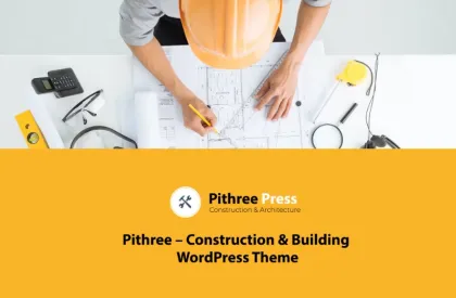 Pithree – Construction Building WordPress Theme 1.8 GPL Theme