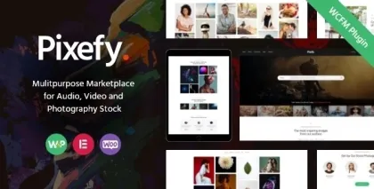 Pixefy | Multipurpose Photography Marketplace Theme + WCFM Plugin 1.2.0.1 GPL Theme