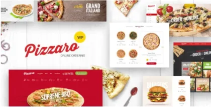 Pizzaro Fast Food Restaurant WooCommerce Theme 1.3.20 GPL Theme