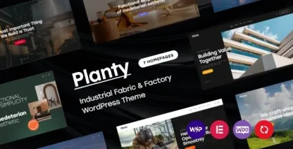 Planty Industrial Fabric Factory WordPress Theme 1.11.0 GPL Theme