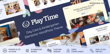 Play Time Day Care Kindergarten WordPress Theme 1.0.8 GPL Theme