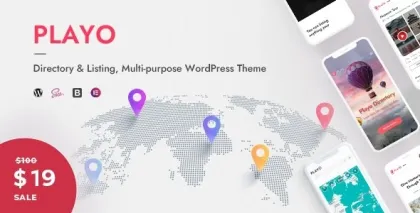 Playo Directory Listing, Multi-purpose WordPress Theme 2.1 GPL Theme
