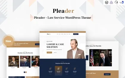 Pleader Law Service Responsive WordPress Theme 1.0.0 GPL Theme