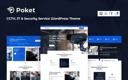Poket CCTV, IT And Security Service Responsive WordPress Theme 1.0.0 GPL Theme