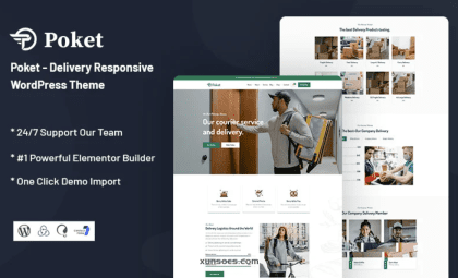 Poket Delivery Responsive WordPress Theme 1.0.7 GPL Theme