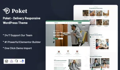 Poket Delivery Responsive WordPress Theme 1.0.7 GPL Theme