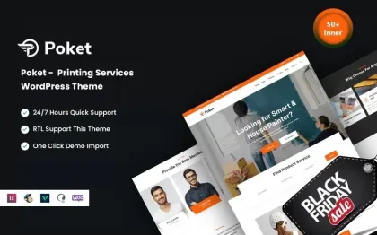 Poket Printing Services WordPress Theme 1.0.0 GPL Theme