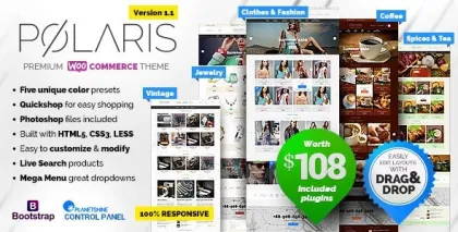 Polaris — Minimal Powerful Multipurpose WooCommerce Theme 1.1.31 GPL Theme