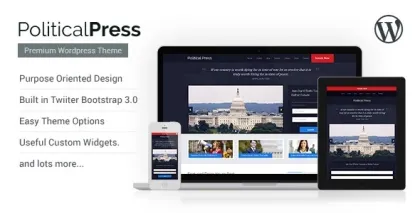 Political Press Responsive WordPress Theme 1.7.3 GPL Theme