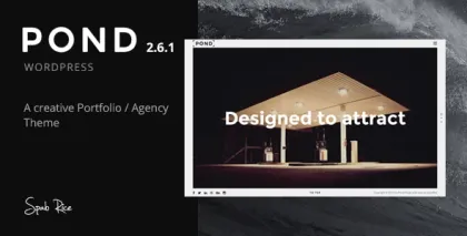 Pond Creative Portfolio / Agency WordPress Theme 2.6.1 GPL Theme