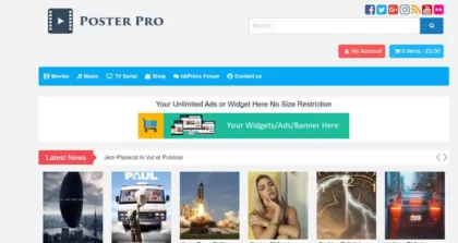 Poster theme pro by insertcart 3.2 GPL Theme