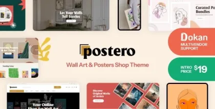 Postero Wall Art Poster WooCommerce Theme 1.0.6 GPL Theme