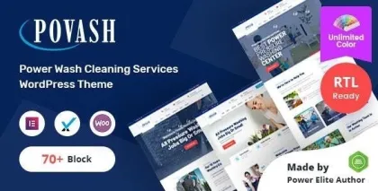 Povash | Power Wash WordPress Theme + RTL 3.0.0 GPL Theme