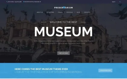 Preservarium Museum Responsive WordPress Theme 1.0.0 GPL Theme