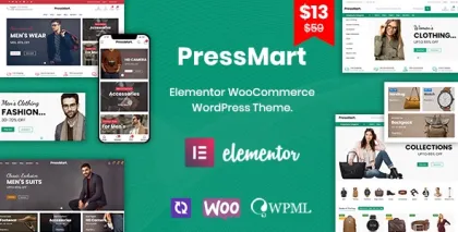 PressMart Modern Elementor WooCommerce WordPress Theme 1.2.9 GPL Theme