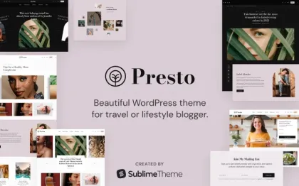 Presto Theme A Fully Responsive Feminine WordPress Themes and Templates 1.0.1 GPL Theme