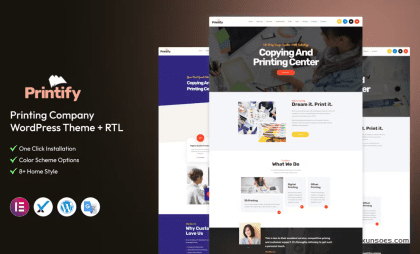 Printify Printing Company WordPress Theme 3.1.0 GPL Theme