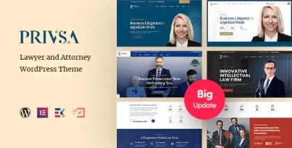 Privsa Attorney and Lawyer WordPress Theme 2.2.3 GPL Theme