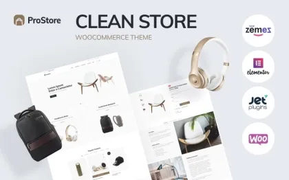 ProStore Clean Store Template For WooCommerce With Elementor 1.0.0 GPL Theme