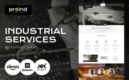 Proind Industrial Services Multipurpose Modern WordPress Elementor Theme WordPress Theme 1.0.1 GPL Theme