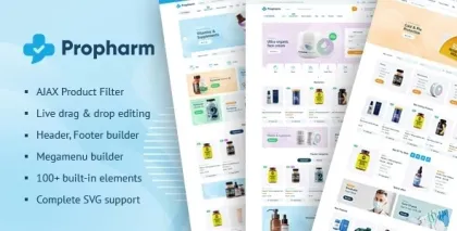 Propharm Pharmacy Medical WordPress WooCommerce Theme 1.6  1.6 GPL Theme