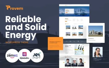 Provem Reliable And Solid Energy WordPress Theme 1.0.1 GPL Theme