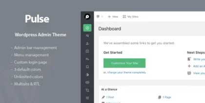 Pulse WordPress Admin Theme 1.1.2 GPL Theme