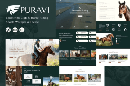 Puravi Equestrian Club Horse Riding Theme 1.0.1 GPL Theme