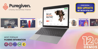 Puregiven Charity WordPress Theme 1.0.6 GPL Theme
