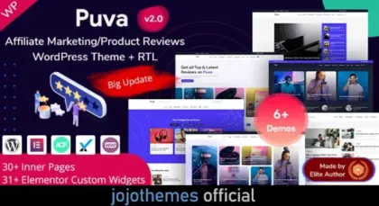 Puva Online Blogging Affiliate Product Reviews WordPress Theme 2.3 GPL Theme