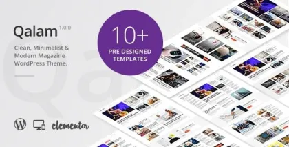 Qalam NewsPaper and Magazine WordPress Theme 1.7.0 GPL Theme