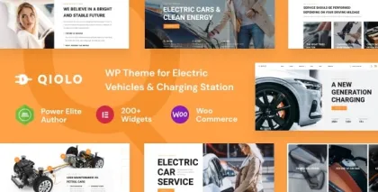 Qiolo Vehicle EV Charging WordPress Theme 1.0.5 GPL Theme
