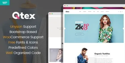 Qtex Manufacturing and Clothing Company WordPress theme 1.2.0 GPL Theme