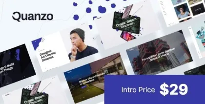 Quanzo Personal Portfolio WordPress Theme 1.0.6 GPL Theme