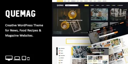 Quemag – Creative WordPress Theme for Bloggers 1.1 GPL Theme