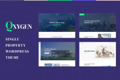 Qxygen Single Property WordPress Theme 1.0.5 GPL Theme