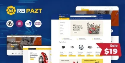 RBpazt Auto Parts WooCommerce Theme 1.9.2 GPL Theme