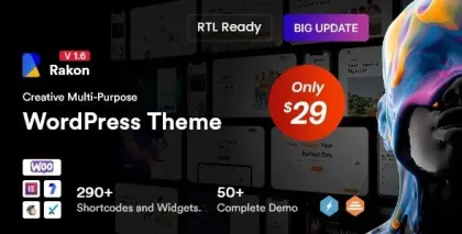 Rakon Creative Multi-Purpose WordPress Theme 2.0.8 GPL Theme