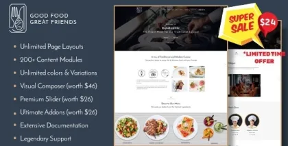 Ratatouille Restaurant WordPress Theme 1.2.6 GPL Theme