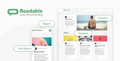 Readable Blogging WordPress Theme Focused on Readability 2.3.1 GPL Theme