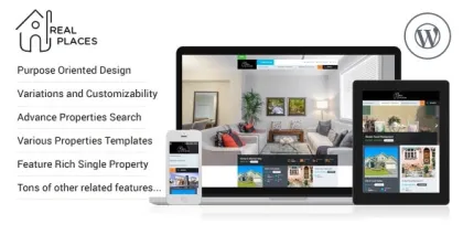 RealPlaces Estate Sale and Rental WordPress Theme 1.9.4 GPL Theme