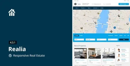 Realia Responsive Real Estate WordPress Theme 4.3.1 GPL Theme