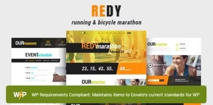 Redy | Marathon Running Sports WordPress Theme 1.3.0 GPL Theme
